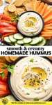 homemade hummus pinterest graphic