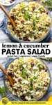 Lemon Cucumber Pasta Salad Pinterest Image