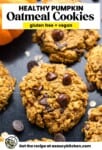 Healthy Pumpkin Oatmeal Cookies pinterest image