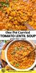 Curried Tomato Lentil Soup pinterest image