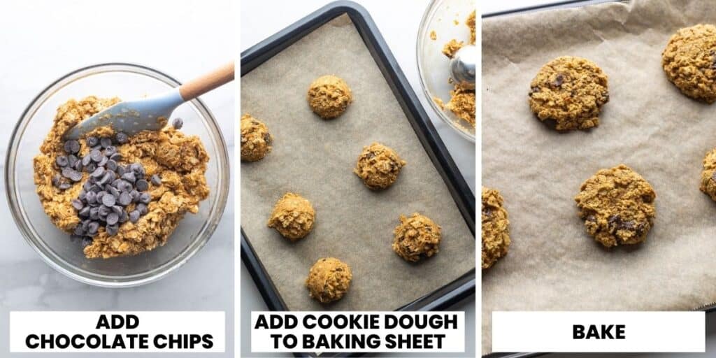 pumpkin cookie dough collage