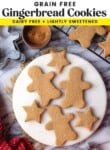 paleo gingerbread cookies pinterest image with title