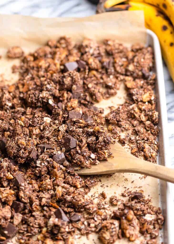Crunchy Banana & Chocolate Granola A Saucy Kitchen