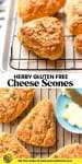 Gluten Free Cheese Scones pinterest image with text
