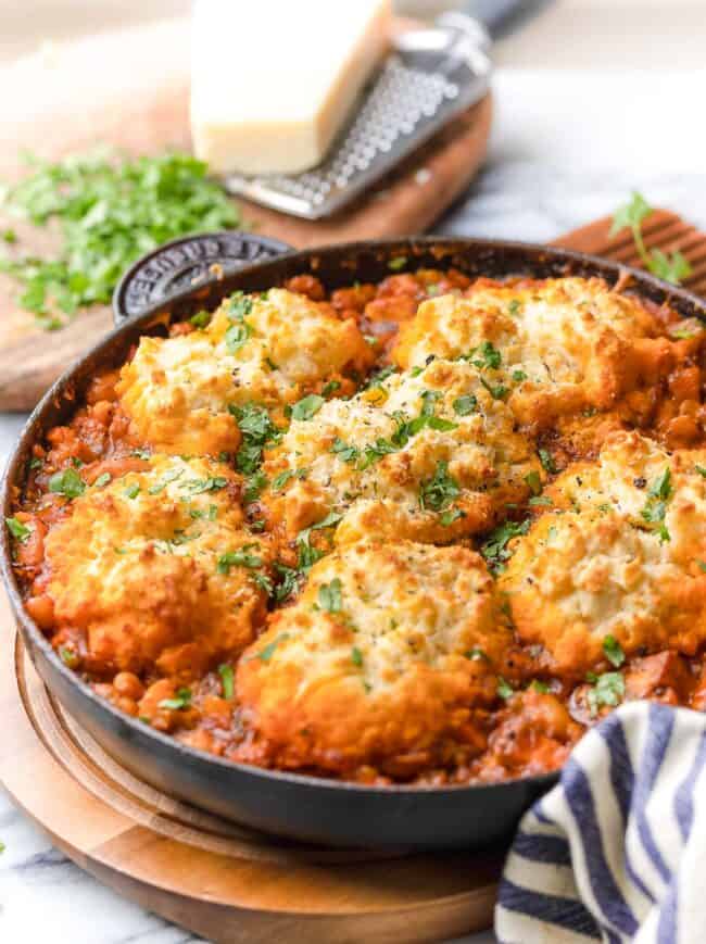 Italian Chicken Cobbler with Cannellini Beans & Parmesan Biscuits ...