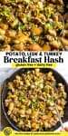 Crispy Potato & Leek Turkey Hash pinterest marketing graphic