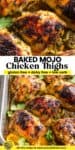 Baked Mojo Chicken Thighs pinterest marketing graphic