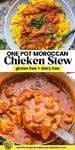 Moroccan Chicken Stew Pinterest Marketing graphic