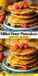 Millet Flour Pancakes pinterest marketing image