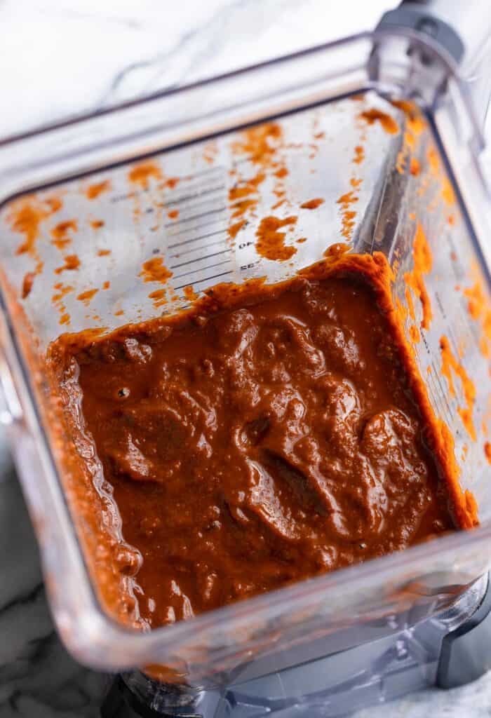 enchilada sauce in blender