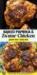 Baked Paprika & Za’atar Chicken Thighs pinterest marketing image