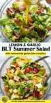 Lemon & Garlic BLT Salad pinterest marketing image