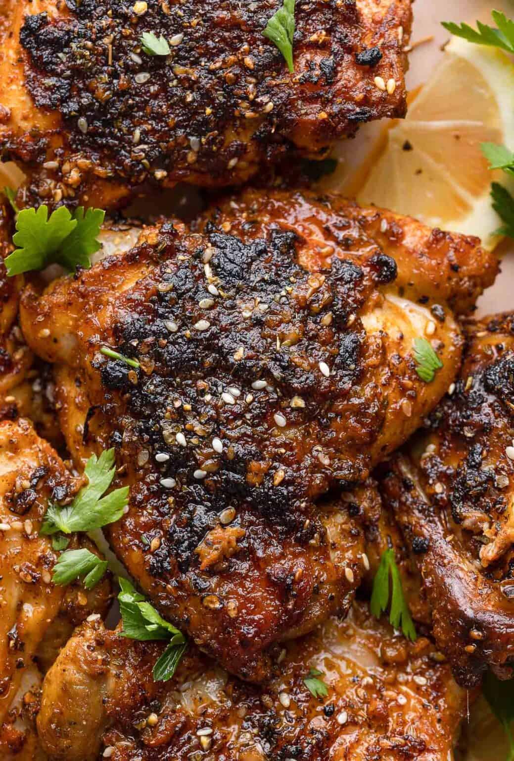 Baked Paprika & Za'atar Chicken Thighs A Saucy Kitchen