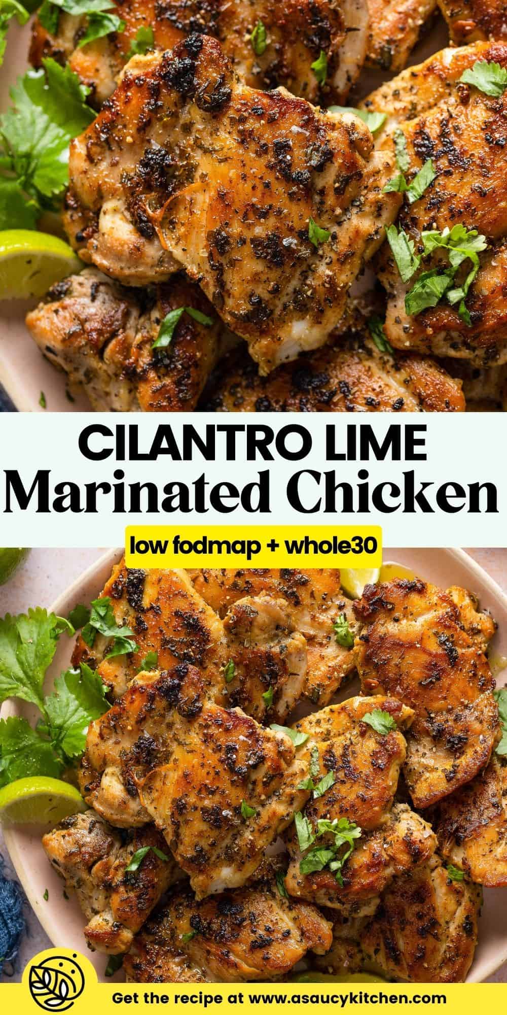 Cilantro Lime Marinated Chicken - A Saucy Kitchen