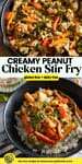 Peanut Chicken Stir Fry pinterest marketing image