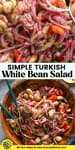Turkish White Bean Salad pin image