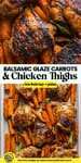 Balsamic Glazed Chicken Thighs & Carrots pintrest marketing image