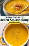 Roasted Acorn Squash Soup pinterest image