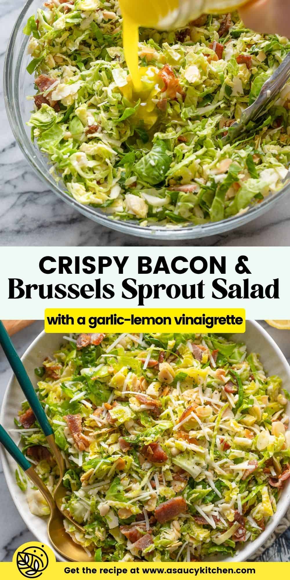 Bacon and Brussels Sprout Salad - A Saucy Kitchen