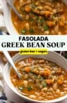 fasolada (greek bean soup) pinterest marketing image