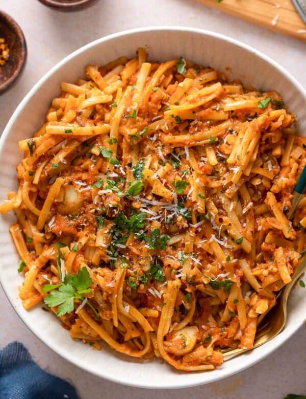 Calabrian Fish Ragu topped with fresh parsley