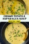 Asparagus Potato Soup pinterest marketing image