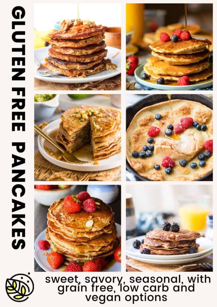 Gluten Free Pancake Recipes pinterest marketing image