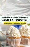 Easy Whipped Mascarpone Frosting Pinterest Marketing image