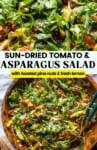 Sautéed Asparagus Salad with Sun-Dried Tomato Pinterest marketing image
