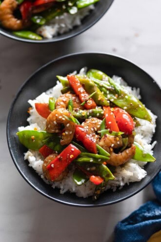 Five Spice Shrimp & Vegetable Stir Fry - A Saucy Kitchen