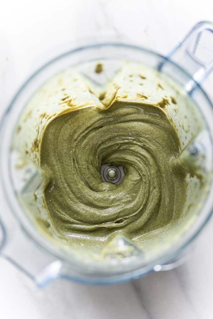 Homemade Pumpkin Seed Butter in a blender