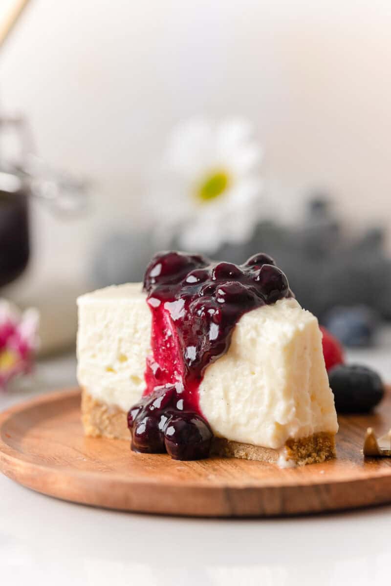 Gluten Free No Bake Cheesecake - A Saucy Kitchen