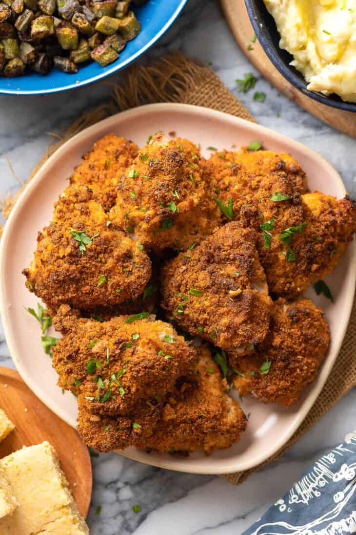 Gluten Free Oven Fried Chicken - A Saucy Kitchen