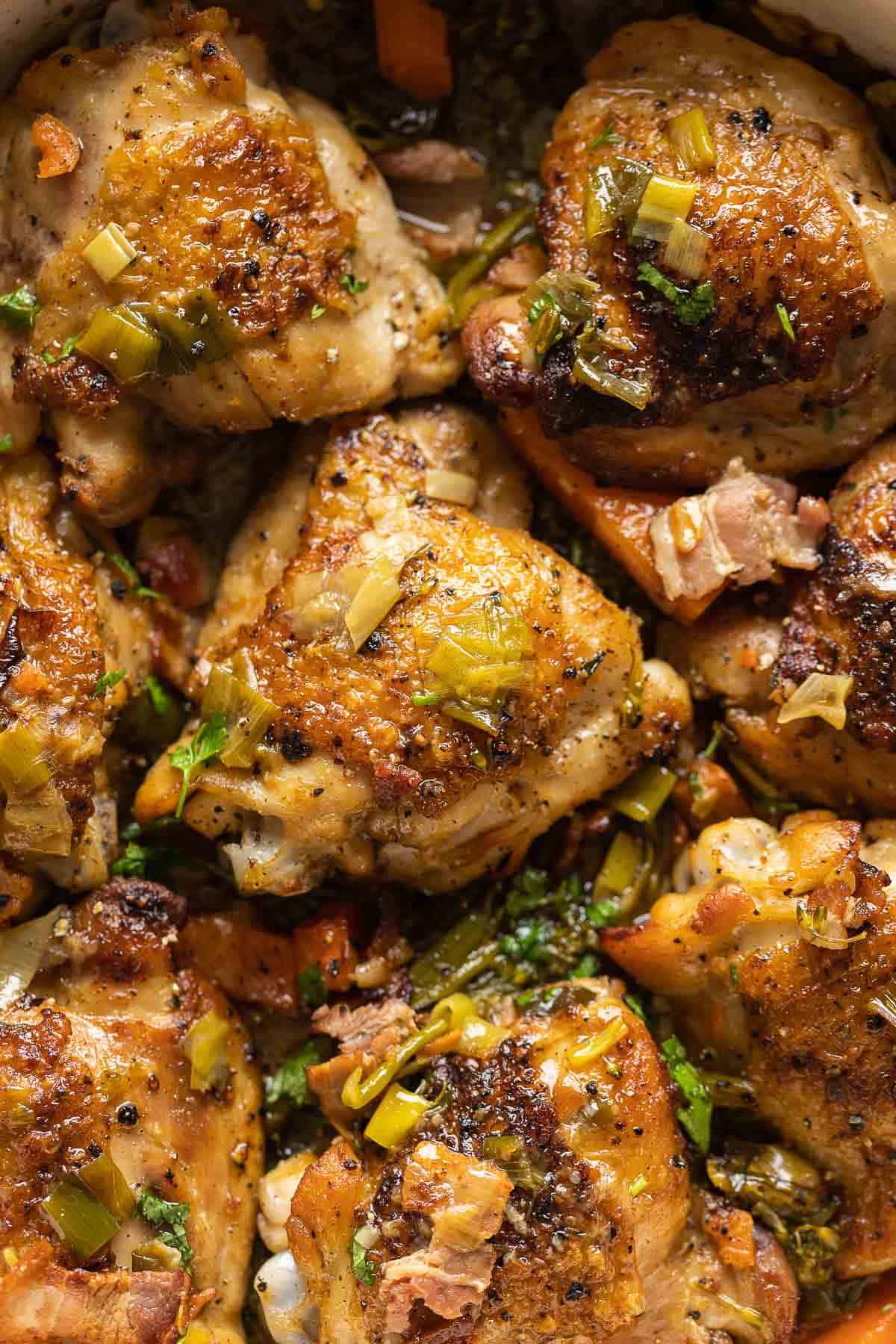 White Wine Braised Chicken and Vegetables - A Saucy Kitchen