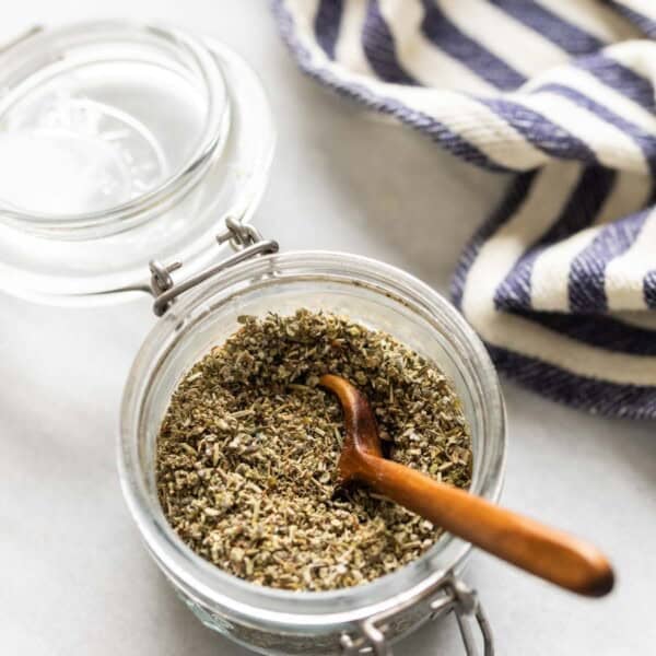 A small jar of Homemade Poultry Seasoning.