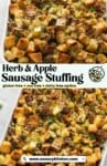Herb & Apple Sausage Stuffing: gluten free + nut free + dairy free option from www.asaucykitchen.com