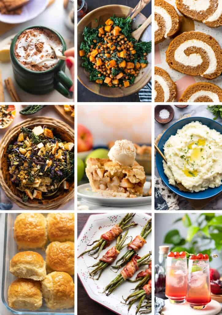 Collage of 9 Gluten Free Thanksgiving Recipes
