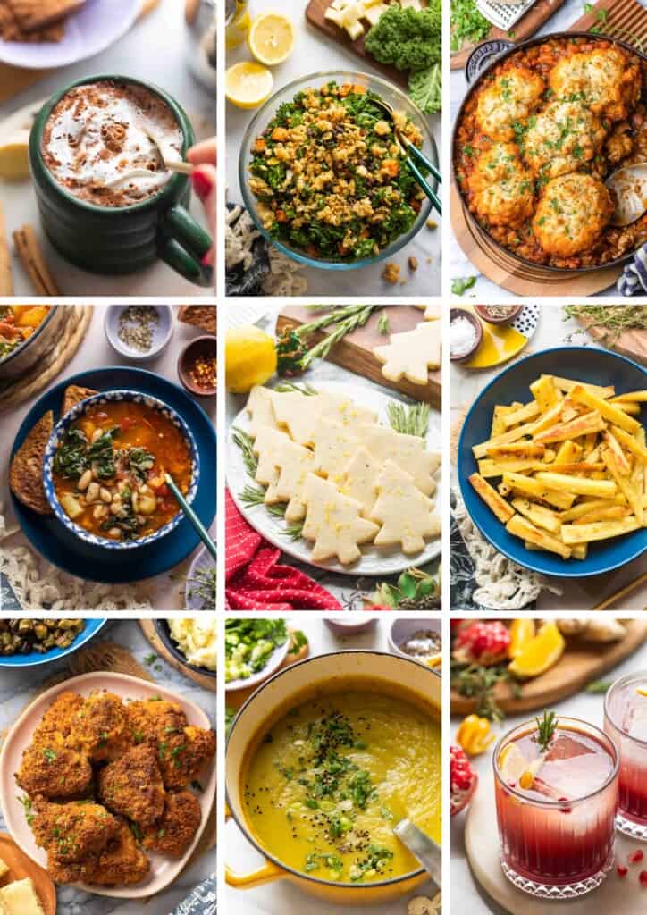 Collage of 9 Gluten Free Winter Recipes