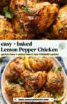 easy + baked lemon pepper chicken pinterest marketing image from www.asaucykitchen.com "gluten free + dairy free & low FODMAP option"