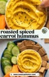 Roasted spiced carrot hummus pinterest marketing image from www.asaucykitchen.com