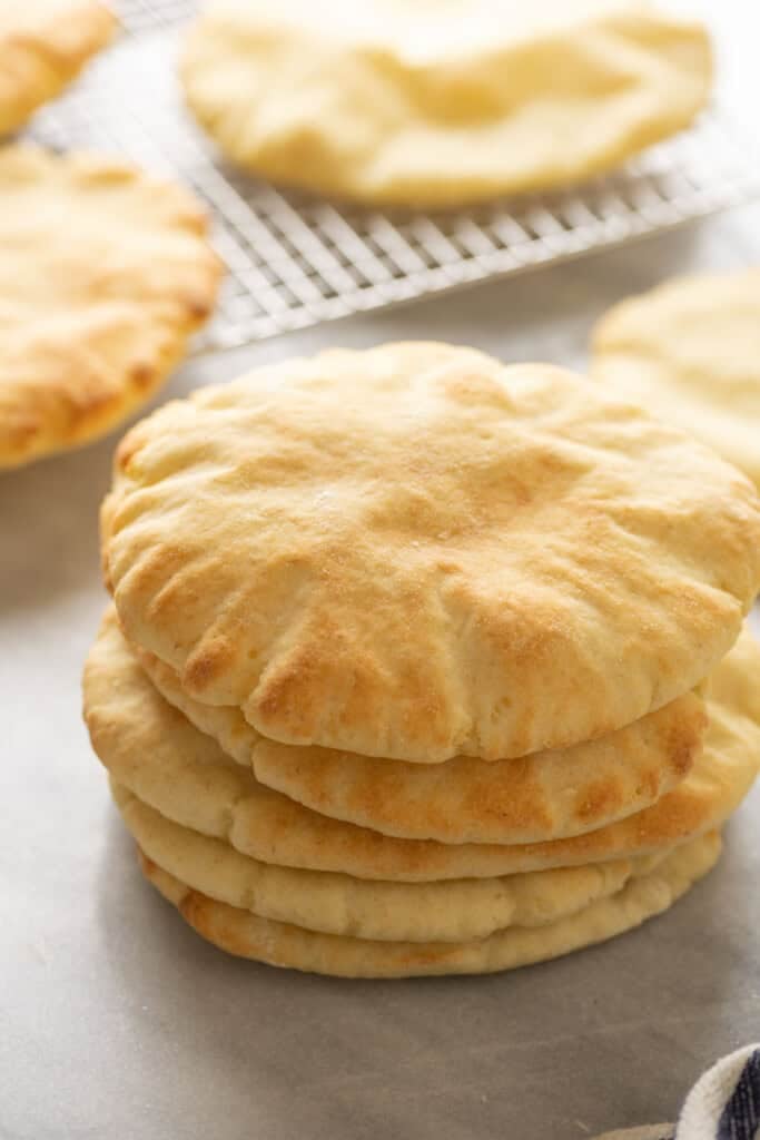 A stack of five gf pitas
