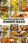 60+ Gluten & Dairy Free Dinner Ideas pinterest marketing image collage from A Saucy Kitchen