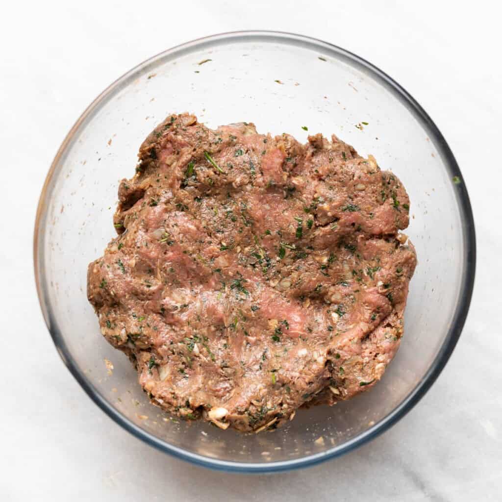 Spiced beef mixture in a bowl