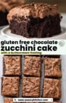 gluten free chocolate zucchini cake with a buttercream frosting pinterest marketing image from www.asaucykitchen.com