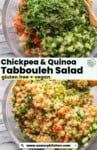 Chickpea & Quinoa Tabbouleh Salad: gluten free + vegan; www.asaucykitchen.com