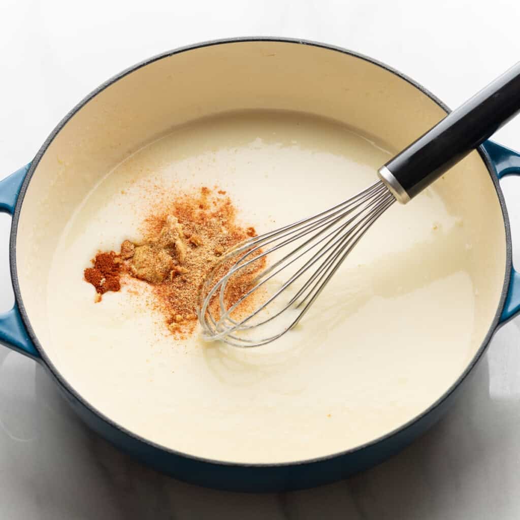 Spices added to a gluten free roux