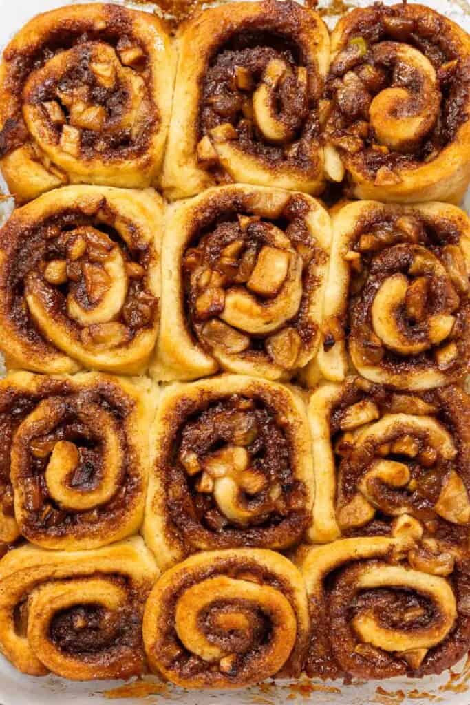 Gluten Free Apple Pie Cinnamon Rolls without any frosting added